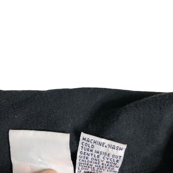 VTG Passion-I Top Womens L Black Hot Air Balloon Embroidered Bling 1/4 Zip Y2K - Picture 6 of 13